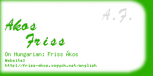 akos friss business card