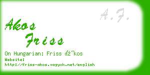 akos friss business card